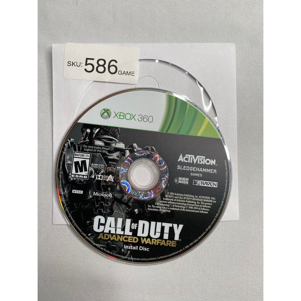 Call of Duty Advanced Warfare Install Disc Xbox 360
